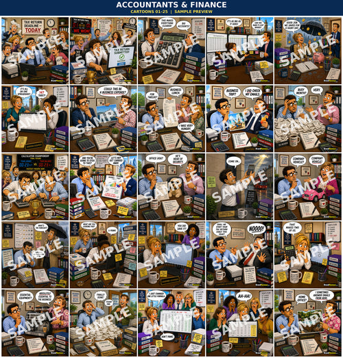 Accountants & Finance Cartoon Pack – Volume 1