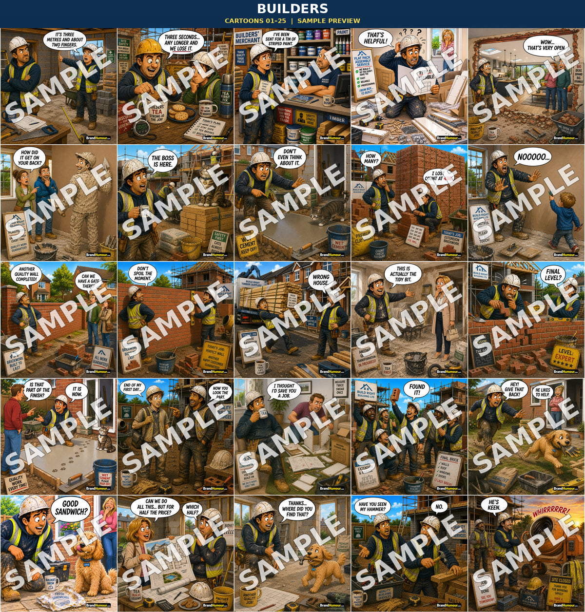 Builders Cartoon Pack – Volume 1