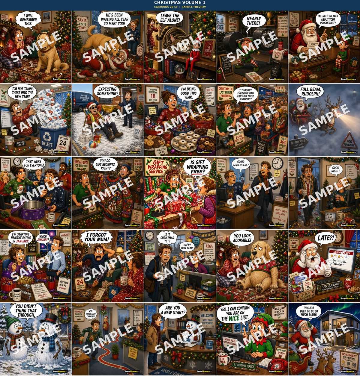 Christmas Cartoon Pack – Volume 1