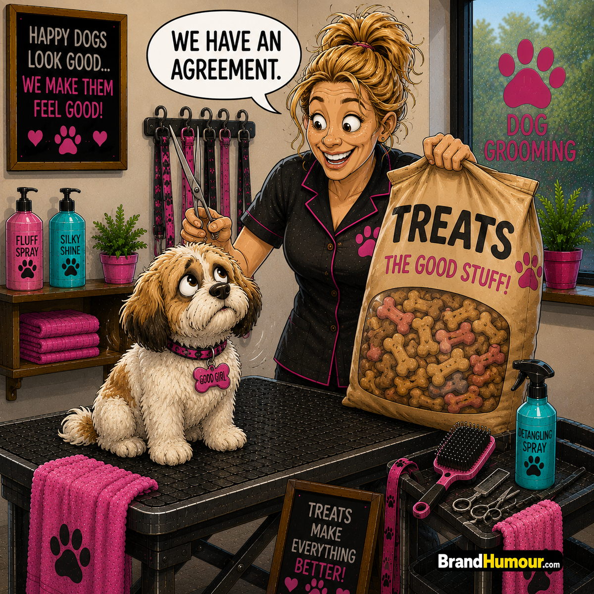 Dog Groomers & Pet Businesses Cartoon Pack – Volume 1
