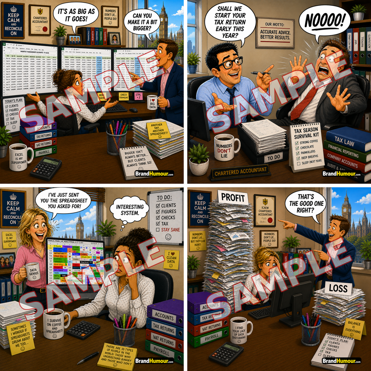 Accountants & Finance Cartoon Pack – Volume 1